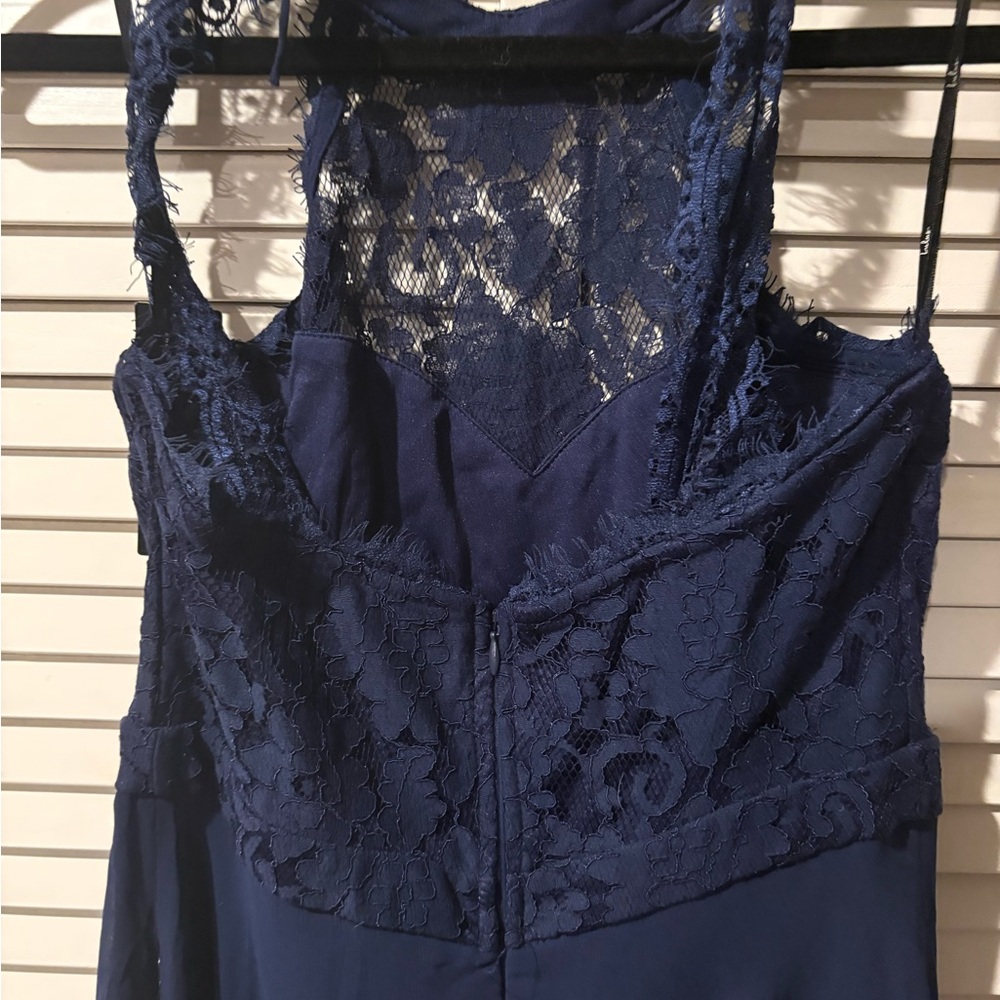 Lulu's Navy Blue Lace Maxi Dress - Picture 6 of 8
